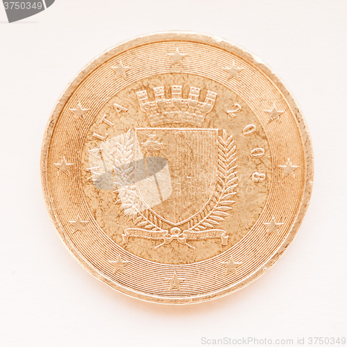 Image of  Maltese Euro coin vintage