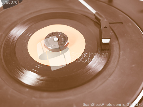 Image of  Vinyl record on turntable vintage