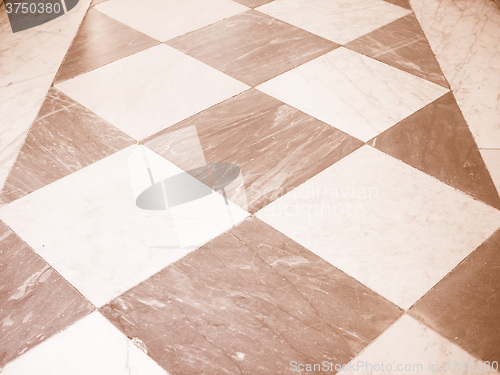Image of Retro looking Checkered floor