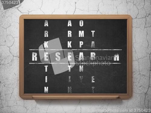 Image of Advertising concept: Research in Crossword Puzzle