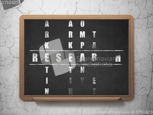 Image of Advertising concept: Research in Crossword Puzzle