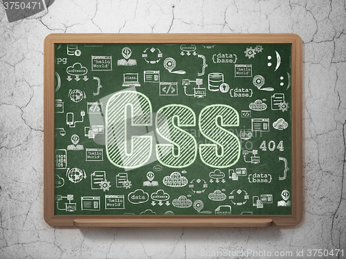 Image of Software concept: Css on School Board background