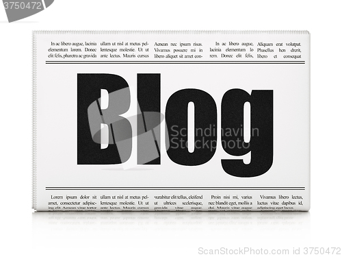 Image of Web development concept: newspaper headline Blog