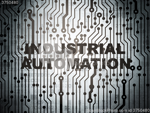 Image of Manufacuring concept: circuit board with Industrial Automation