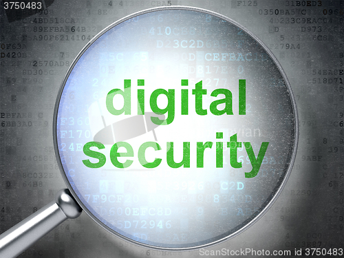 Image of Safety concept: Digital Security with optical glass