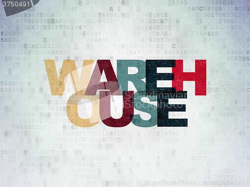 Image of Industry concept: Warehouse on Digital Paper background