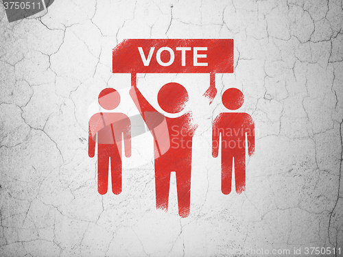 Image of Politics concept: Election Campaign on wall background