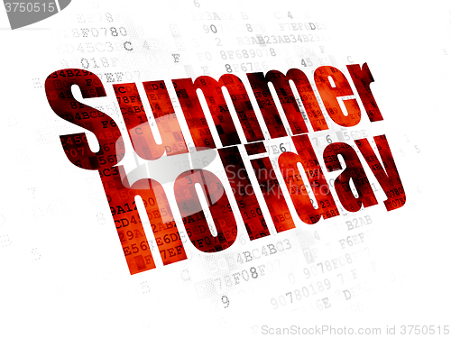 Image of Tourism concept: Summer Holiday on Digital background