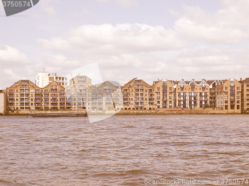 Image of London docks vintage