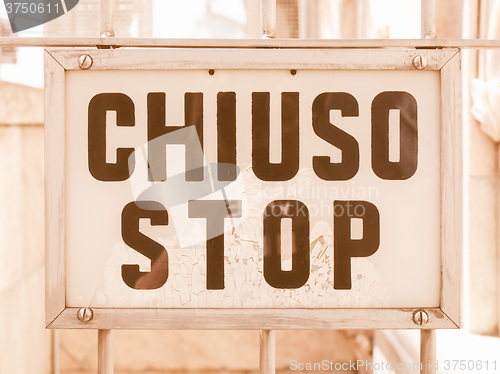 Image of  A sign vintage