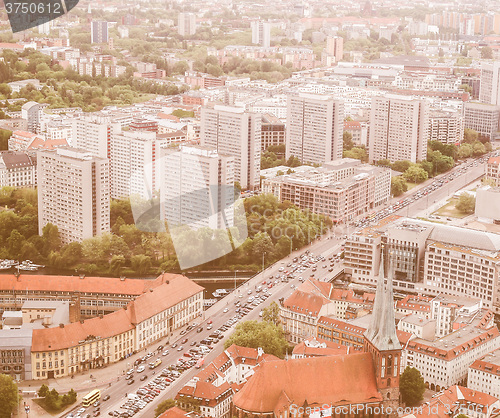 Image of Berlin aerial view vintage