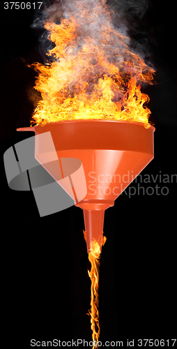 Image of funnel and fire