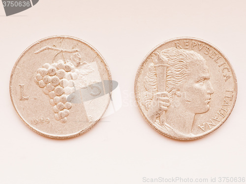 Image of  Old Italian coins vintage