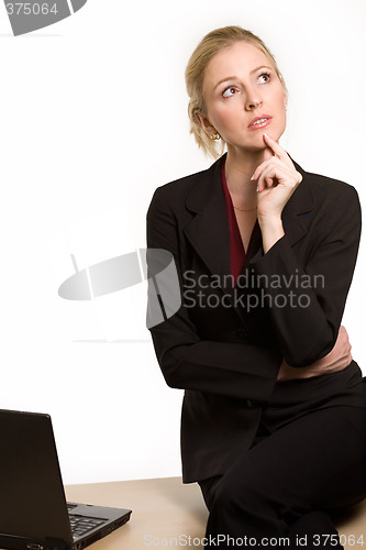 Image of Business woman thinking