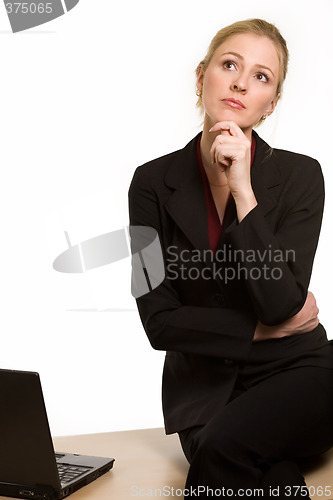 Image of Business woman thinking