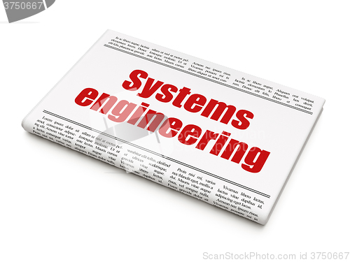 Image of Science concept: newspaper headline Systems Engineering