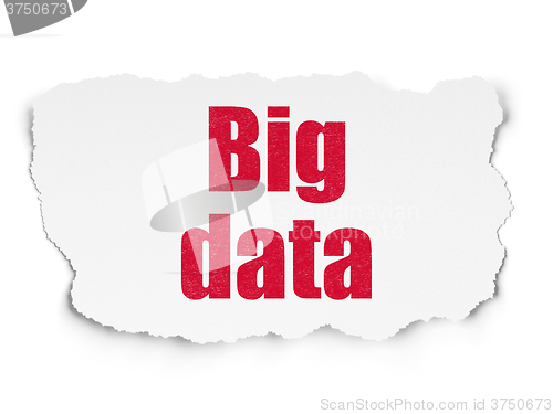 Image of Information concept: Big Data on Torn Paper background