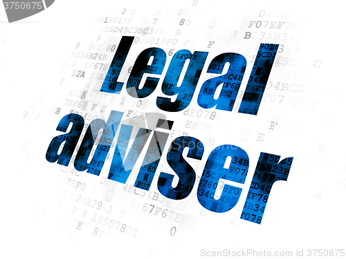 Image of Law concept: Legal Adviser on Digital background