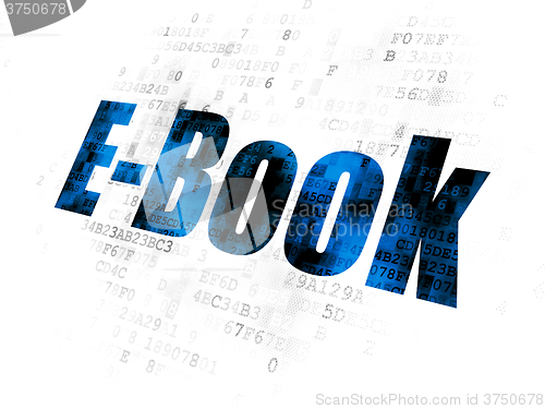 Image of Learning concept: E-Book on Digital background