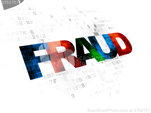 Image of Protection concept: Fraud on Digital background