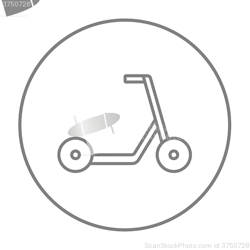 Image of Kick scooter line icon.