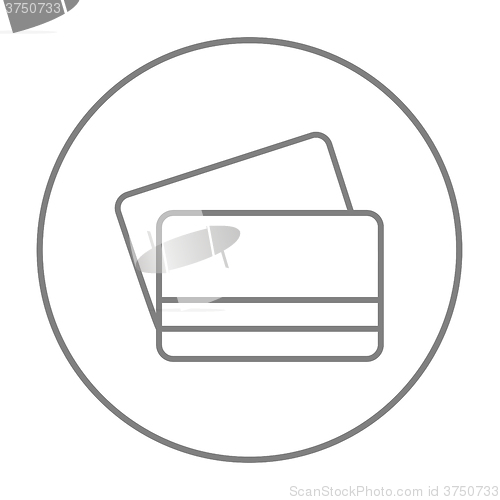 Image of Credit cards line icon.