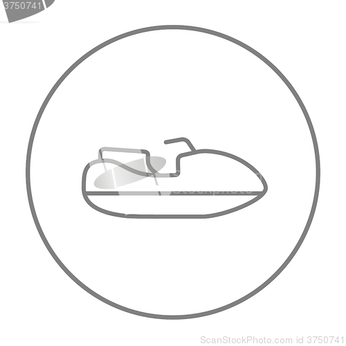 Image of Jet scooter line icon.