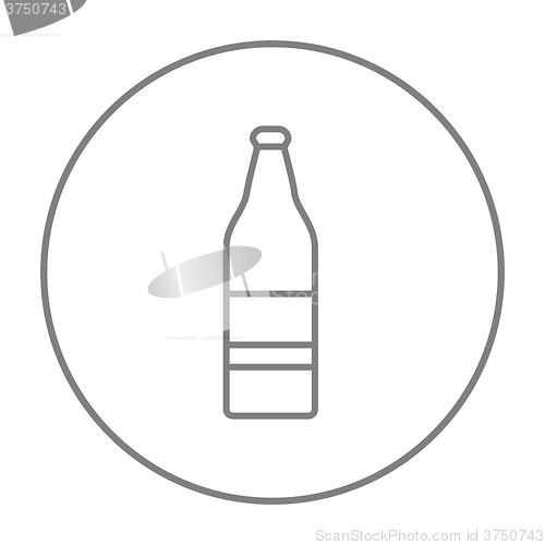 Image of Glass bottle line icon.