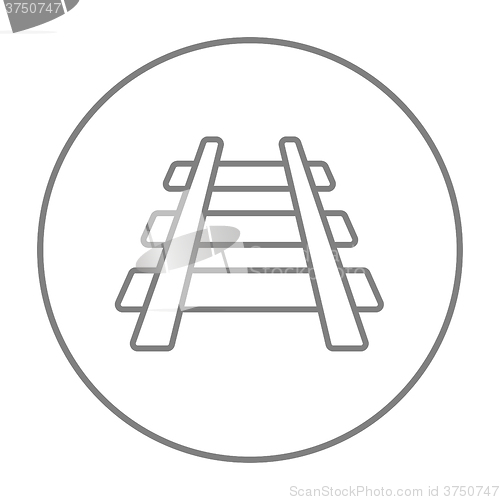 Image of Railway track line icon.