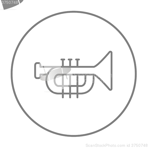 Image of Trumpet line icon.