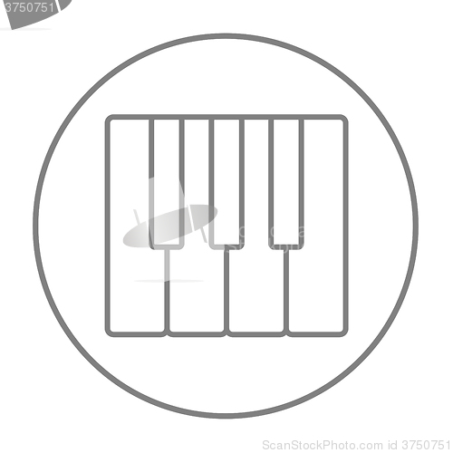 Image of Piano keys line icon.