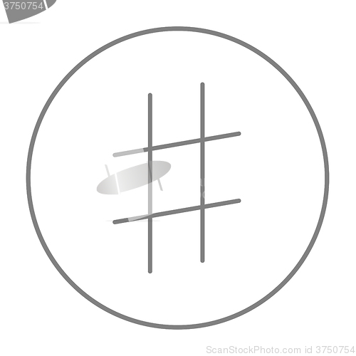 Image of Hashtag symbol line icon.