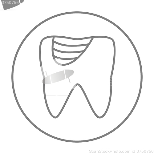 Image of Tooth decay line icon.