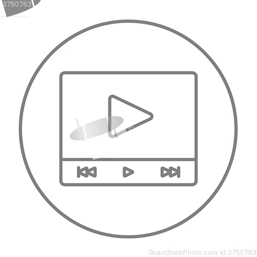 Image of Video player line icon.