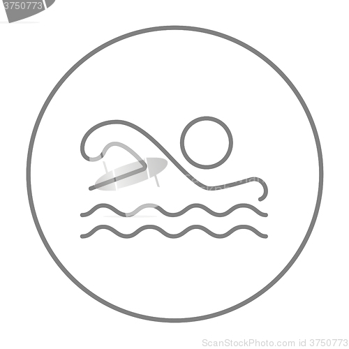 Image of Swimmer line icon.