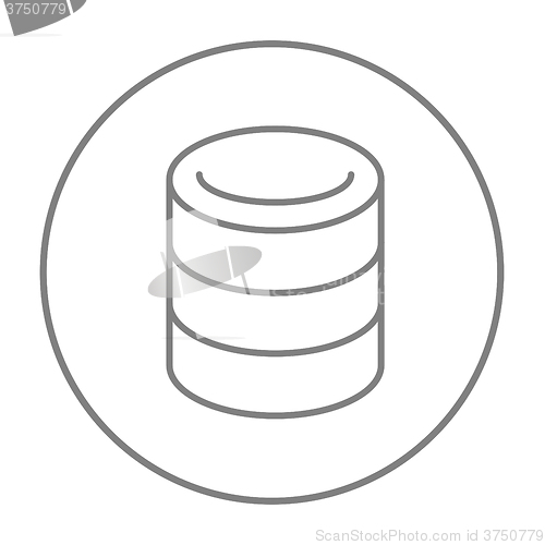 Image of Computer server line icon.