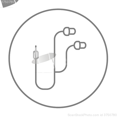 Image of Earphone line icon.