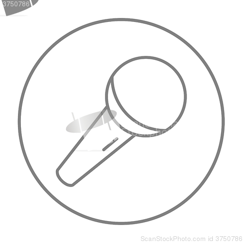 Image of Microphone line icon.