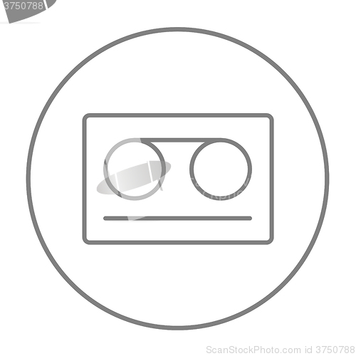 Image of Cassette tape line icon.