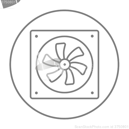 Image of Computer cooler line icon.