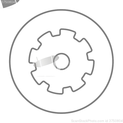Image of Gear line icon.