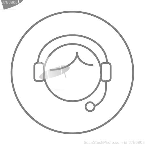 Image of Customer service line icon.