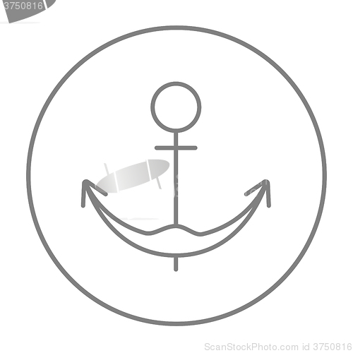 Image of Anchor line icon.