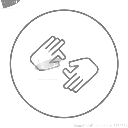 Image of Finger language line icon.