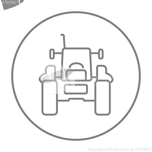 Image of Tractor line icon.