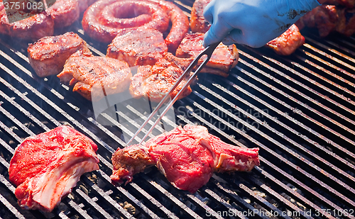 Image of meat on the grill