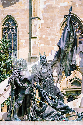 Image of Sculpture of Medieval Warriors