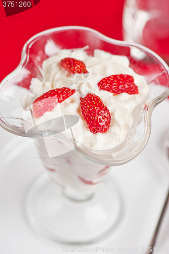 Image of strawberry with cream