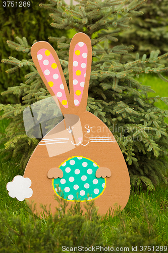 Image of Decoration for Easter. Rabbit of cardboard 