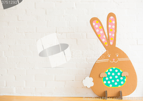 Image of Decoration for Easter. Rabbit of cardboard 